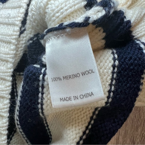 La Ligne Women's Crew Neck Sweater - Black and Cream Stripes Size Small - Picture 11 of 12